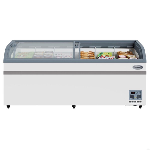 Koolmore 78 Inch Manual Defrost Island Chest Freezer 19 cu. ft. Capacity in White - KM-ISCF-78MD