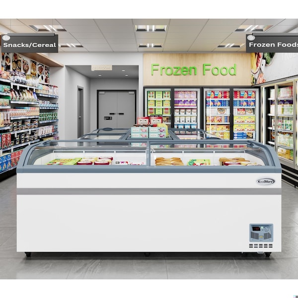 Koolmore 78 Inch Manual Defrost Island Chest Freezer 19 cu. ft. Capacity in White - KM-ISCF-78MD