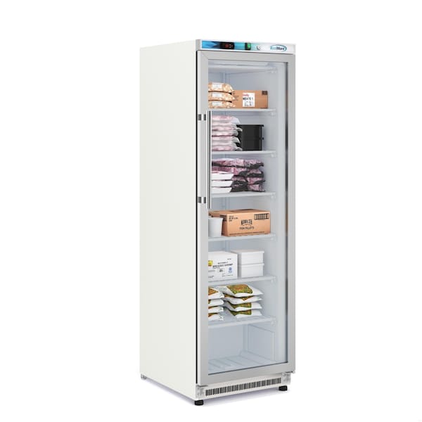 Koolmore 12 Cu. ft. Commercial Freezer with Glass Door in White - Manual Defrost KM-FMD12WGD - KM-FMD12WGD