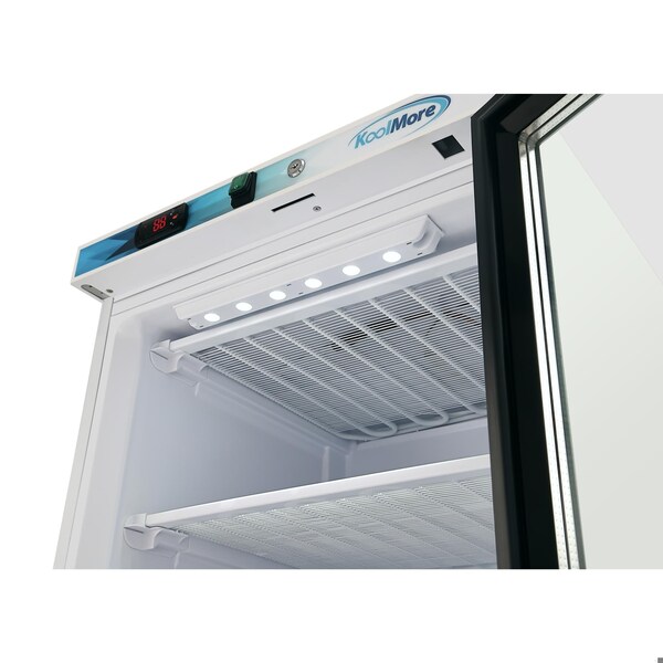 Koolmore 12 Cu. ft. Commercial Freezer with Glass Door in White - Manual Defrost KM-FMD12WGD - KM-FMD12WGD