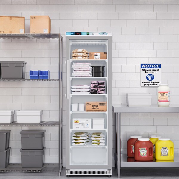 Koolmore 12 Cu. ft. Commercial Freezer with Glass Door in White - Manual Defrost KM-FMD12WGD - KM-FMD12WGD