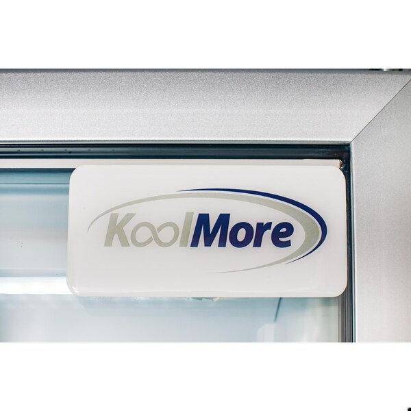 Koolmore 30 in. 21 cu. ft. Commercial Auto Defrost Glass Door Reach-In Freezer in White KM-RIF-1GD21C-A - KM-RIF-1GD21C-A