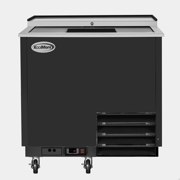 Koolmore 36 in. Commercial Glass Froster in Black Steel, ETL Listed, 9 cu. ft. KM-GF36-BK - KM-GF36-BK