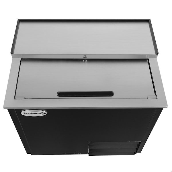 Koolmore 36 in. Commercial Glass Froster in Black Steel, ETL Listed, 9 cu. ft. KM-GF36-BK - KM-GF36-BK