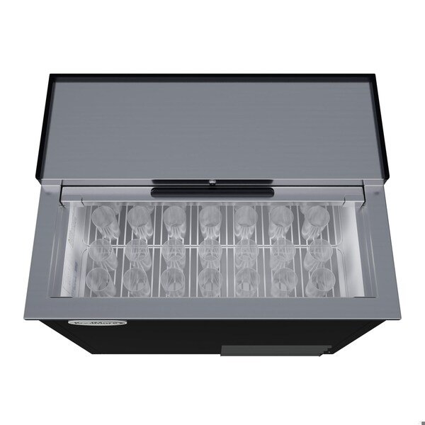 Koolmore 36 in. Commercial Glass Froster in Black Steel, ETL Listed, 9 cu. ft. KM-GF36-BK - KM-GF36-BK