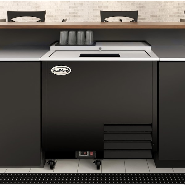 Koolmore 36 in. Commercial Glass Froster in Black Steel, ETL Listed, 9 cu. ft. KM-GF36-BK - KM-GF36-BK