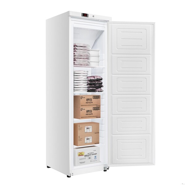 Koolmore 23 in. Commercial Auto-Defrost Reach-In Freezer , 12 cu. ft. in White KM-RIF-1D12C-WH - KM-RIF-1D12C-WH