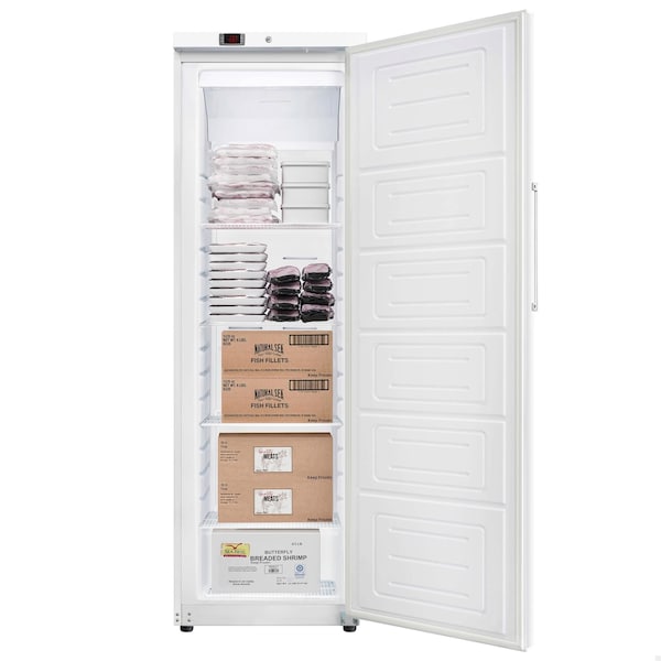 Koolmore 23 in. Commercial Auto-Defrost Reach-In Freezer , 12 cu. ft. in White KM-RIF-1D12C-WH - KM-RIF-1D12C-WH