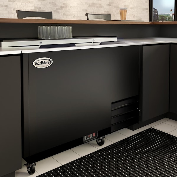 Koolmore 50 in. Commercial Glass Froster in Black Steel, ETL Listed, 14 cu. ft. KM-GF50-BK - KM-GF50-BK