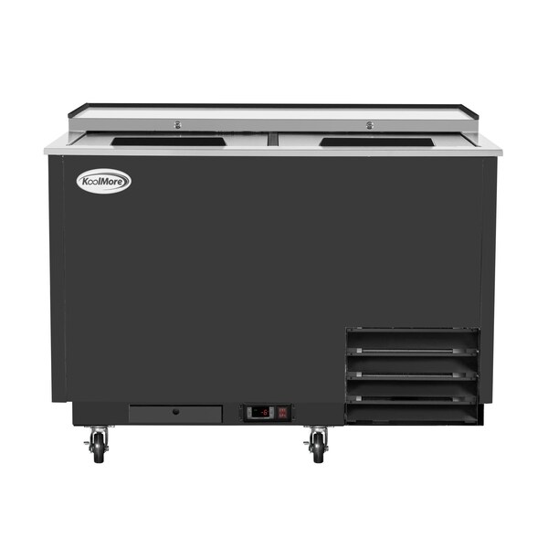 Koolmore 50 in. Commercial Glass Froster in Black Steel, ETL Listed, 14 cu. ft. KM-GF50-BK - KM-GF50-BK