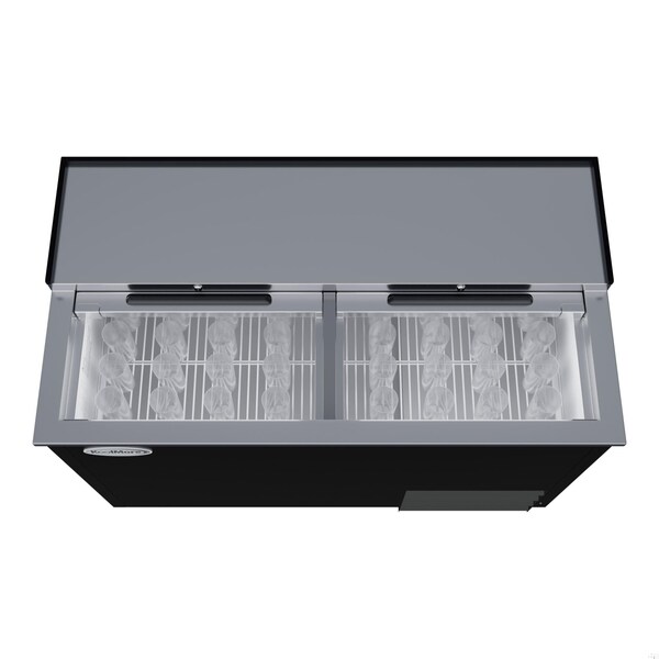 Koolmore 50 in. Commercial Glass Froster in Black Steel, ETL Listed, 14 cu. ft. KM-GF50-BK - KM-GF50-BK