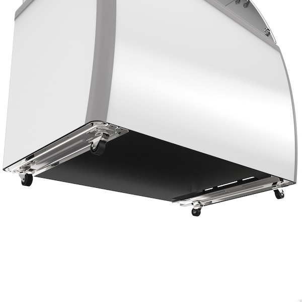 Koolmore 50 in. 8 Tub Ice Cream Dipping Cabinet Display Freezer with Sliding Glass Door and Sneeze Guard - KM-ICD-49SD-FG