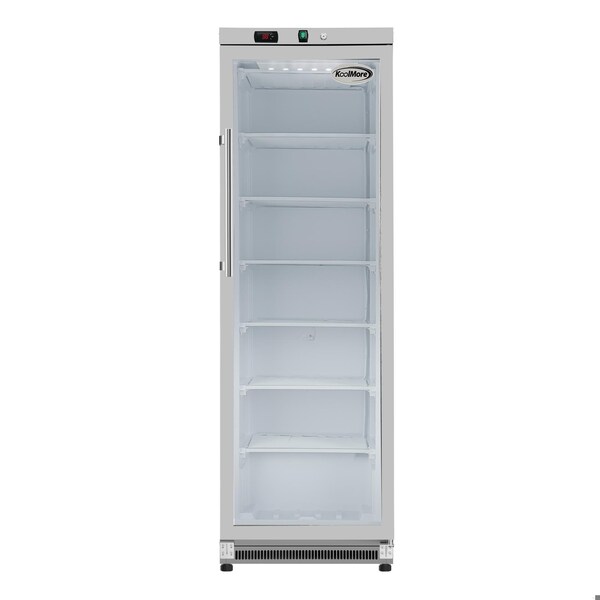 Koolmore 12 Cu. ft. Commercial Freezer with Glass Door in Stainless Steel - Manual Defrost KM-FMD12SGD - KM-FMD12SGD