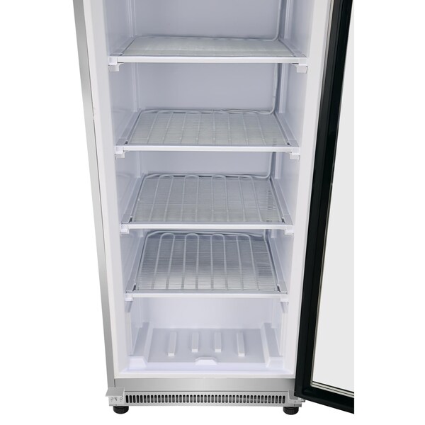 Koolmore 12 Cu. ft. Commercial Freezer with Glass Door in Stainless Steel - Manual Defrost KM-FMD12SGD - KM-FMD12SGD