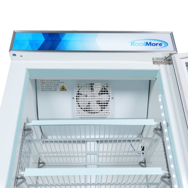 Koolmore 26 in. 1-Door Commercial Display Merchandiser Freezer 9 cu. ft. in White MDF-1GD-9C-WH - MDF-1GD-9C-WH