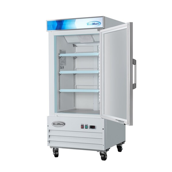 Koolmore 26 in. 1-Door Commercial Display Merchandiser Freezer 9 cu. ft. in White MDF-1GD-9C-WH - MDF-1GD-9C-WH