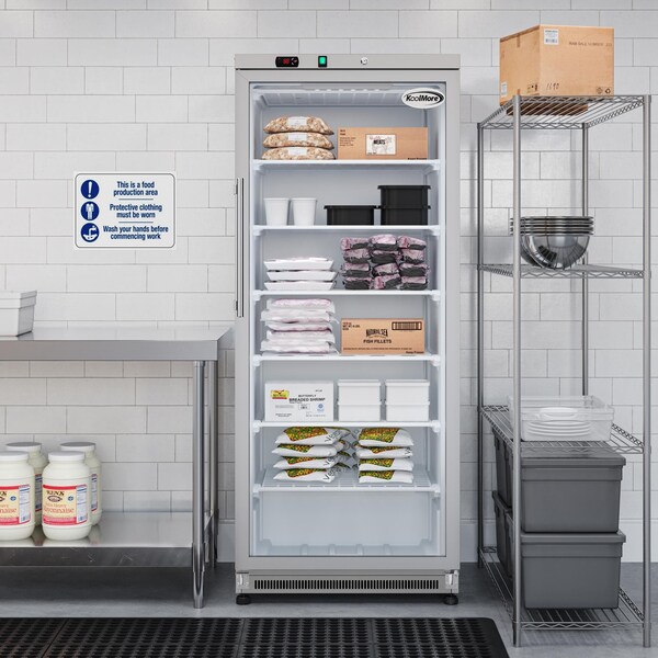 Koolmore 21 Cu. Ft. Commercial Freezer with Glass Door in Stainless Steel - Manual Defrost KM-FMD20SGD - KM-FMD20SGD