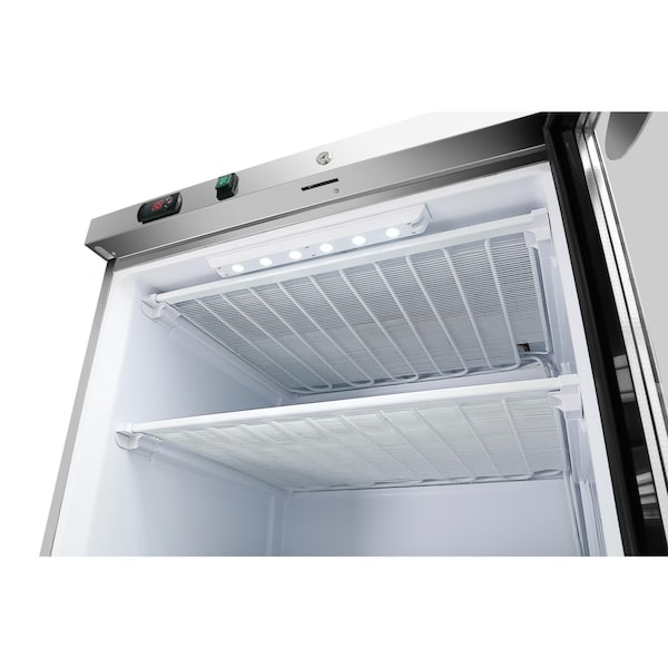 Koolmore 21 Cu. Ft. Commercial Freezer with Glass Door in Stainless Steel - Manual Defrost KM-FMD20SGD - KM-FMD20SGD