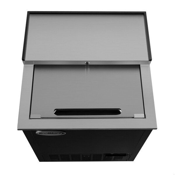 Koolmore 25 in. Commercial Glass Froster in Black Steel, ETL Listed, 5 cu. ft. KM-GF25-BK - KM-GF25-BK