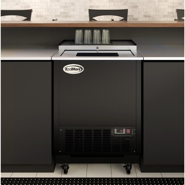 Koolmore 25 in. Commercial Glass Froster in Black Steel, ETL Listed, 5 cu. ft. KM-GF25-BK - KM-GF25-BK