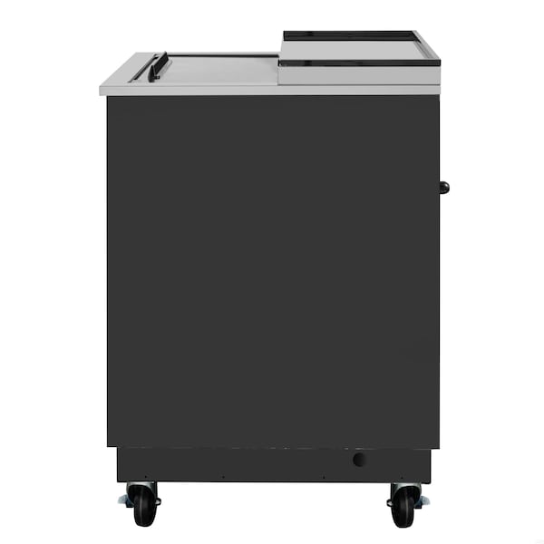 Koolmore 25 in. Commercial Glass Froster in Black Steel, ETL Listed, 5 cu. ft. KM-GF25-BK - KM-GF25-BK