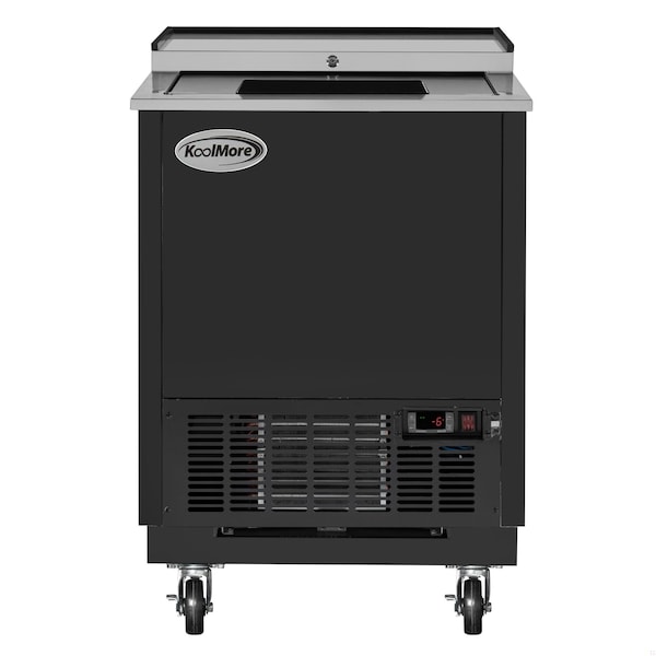 Koolmore 25 in. Commercial Glass Froster in Black Steel, ETL Listed, 5 cu. ft. KM-GF25-BK - KM-GF25-BK