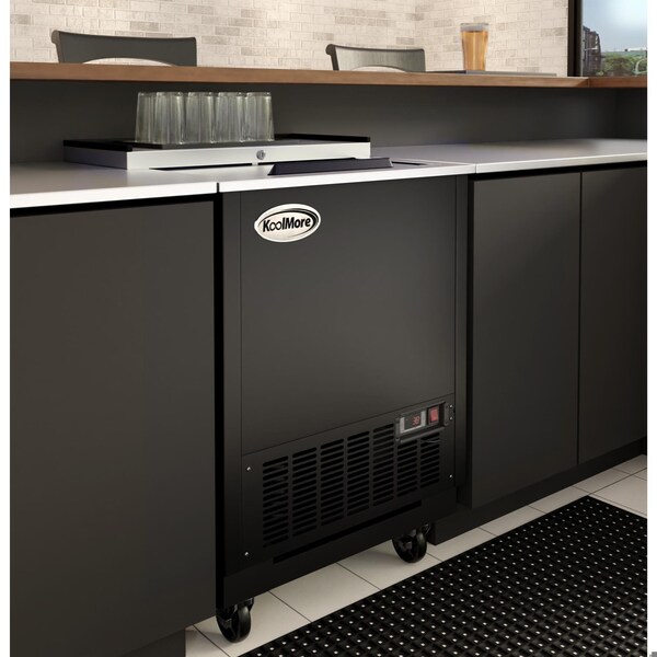 Koolmore 25 in. Commercial Glass Froster in Black Steel, ETL Listed, 5 cu. ft. KM-GF25-BK - KM-GF25-BK
