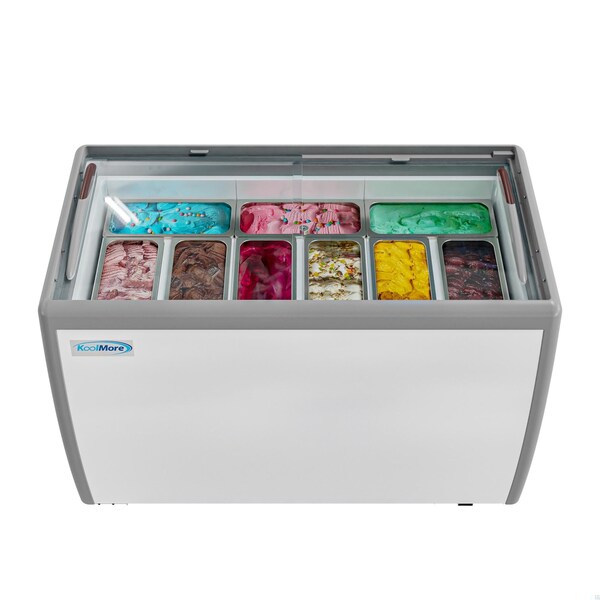 Koolmore 50 in. Gelato Dipping Cabinet Display Freezer with Sliding Glass Door, 13 cu. ft. - KM-GDC-49SD