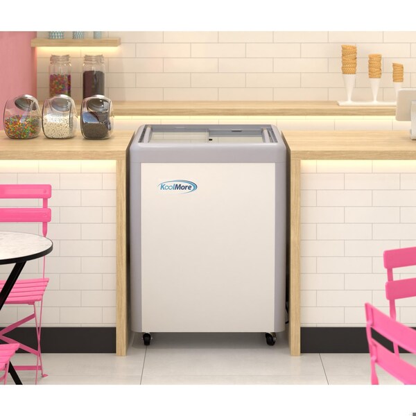 Koolmore 26 in. Gelato Dipping Cabinet Display Freezer with Sliding Glass Door, 6 Cu. Ft. KM-GDC-26SD - KM-GDC-26SD