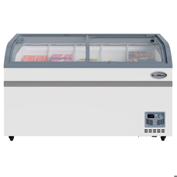 Koolmore 58 Inch Manual Defrost Island Chest Freezer 14 cu. ft. Capacity in White - KM-ISCF-58MD
