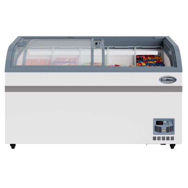 Koolmore 58 Inch Manual Defrost Island Chest Freezer 14 cu. ft. Capacity in White - KM-ISCF-58MD