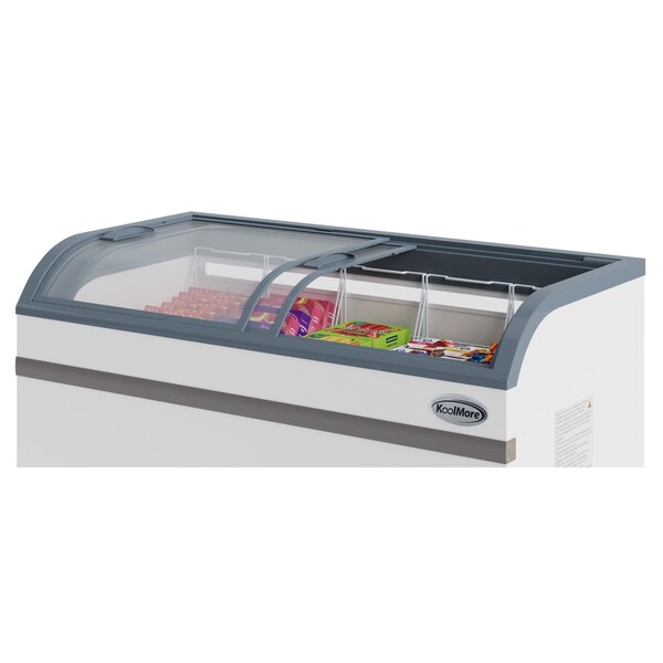 Koolmore 58 Inch Manual Defrost Island Chest Freezer 14 cu. ft. Capacity in White - KM-ISCF-58MD