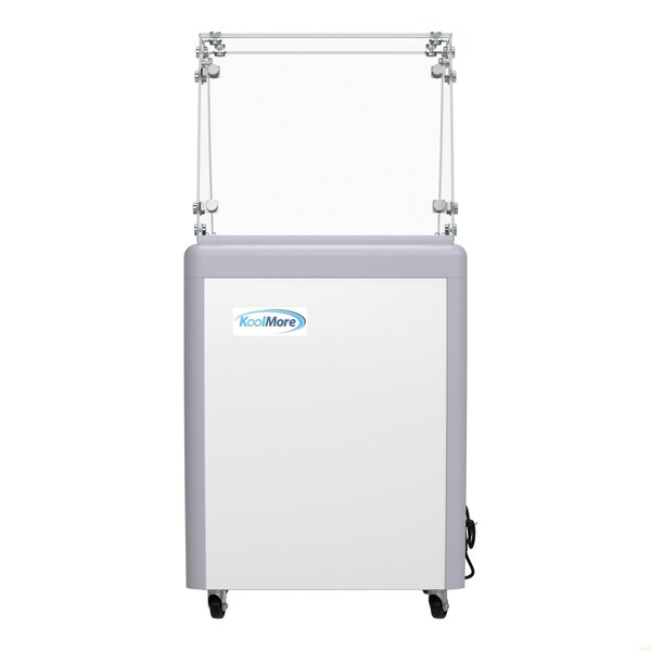 Koolmore 26 in. Gelato Dipping Cabinet Display Freezer with Sliding Glass Door and Sneeze Guard, 6 Cu. Ft. - KM-GDC-26SD-FG