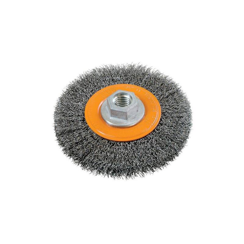 WALTER SURFACE TECHNOLOGIES 4.5 in. Cepillos de rueda de alambre ondulado 5/8-11 in. Arbor - 13J454