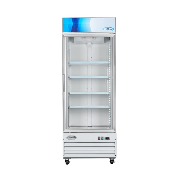 Koolmore 31 in. 1-Door Commercial Display Merchandiser Freezer 23 cu. ft. in White MDF-1GD-23C-WH - MDF-1GD-23C-WH