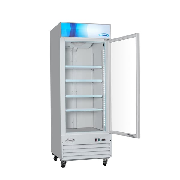 Koolmore 31 in. 1-Door Commercial Display Merchandiser Freezer 23 cu. ft. in White MDF-1GD-23C-WH - MDF-1GD-23C-WH