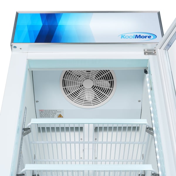 Koolmore 27 in. 1-Door Commercial Display Merchandiser Freezer 13 cu. ft. in White MDF-1GD-13C-WH - MDF-1GD-13C-WH