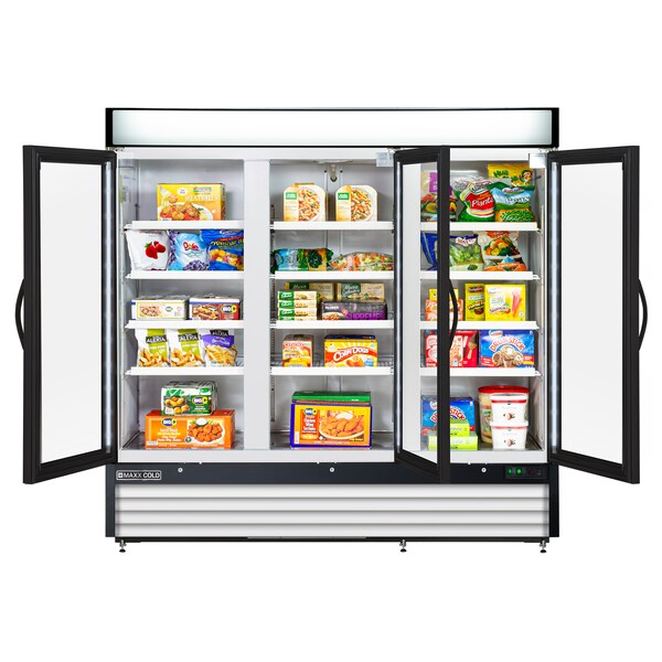 Maxx Cold Freezer 72 cu.ft., Triple Door, Commercial Merchandiser, White/Glass - MXM3-72F