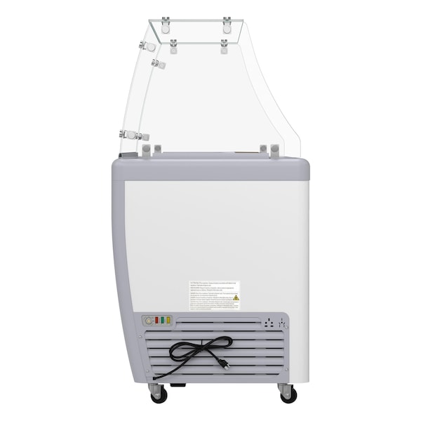 Koolmore 70 in. Gelato Dipping Cabinet Display Freezer with Sliding Glass Door and Sneeze Guard, 20 Cu. Ft. - KM-GDC-71SD-FG