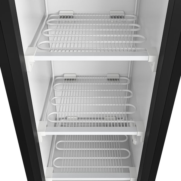 Koolmore 17 in. Slim Commercial Merchandiser Freezer with Manual Defrost, 6.5 Cu. Ft. Capacity, in Black - KM-MDF-17S