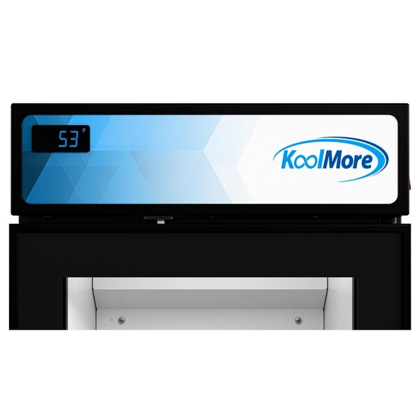 Koolmore 17 in. Slim Commercial Merchandiser Freezer with Manual Defrost, 6.5 Cu. Ft. Capacity, in Black - KM-MDF-17S