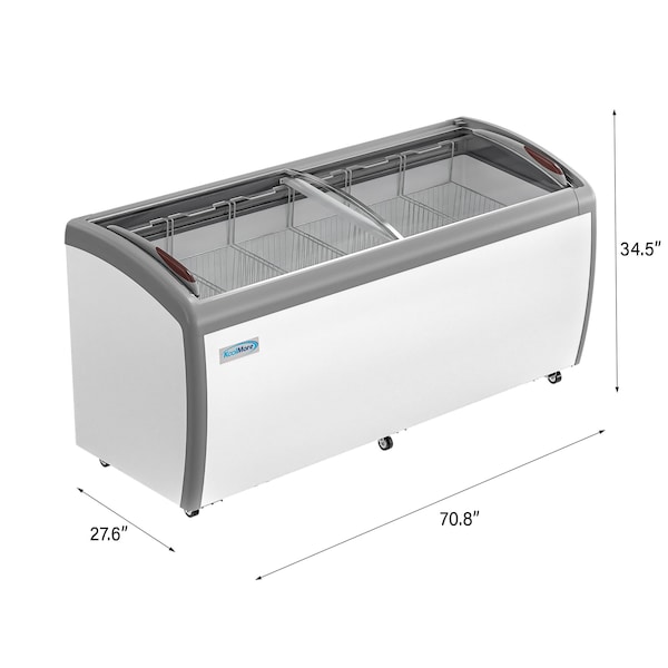 Koolmore 71 in. Commercial Ice Cream Display Freezer, 20 cu. ft. - MCF-20C