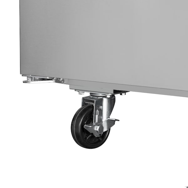 Koolmore 48 in. Two-Door Commercial Undercounter Freezer in Stainless Steel with Casters, KM-UCF-2DSS - KM-UCF-2DSS