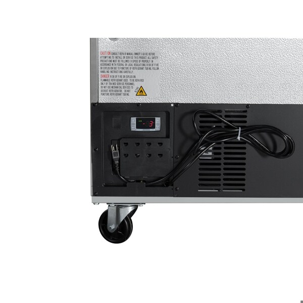 Koolmore 48 in. Two-Door Commercial Undercounter Freezer in Stainless Steel with Casters, KM-UCF-2DSS - KM-UCF-2DSS