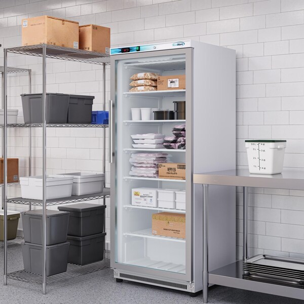 Koolmore 21 Cu. Ft. Commercial Freezer with Glass Door in White - Manual Defrost KM-FMD20WGD - KM-FMD20WGD