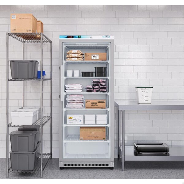 Koolmore 21 Cu. Ft. Commercial Freezer with Glass Door in White - Manual Defrost KM-FMD20WGD - KM-FMD20WGD