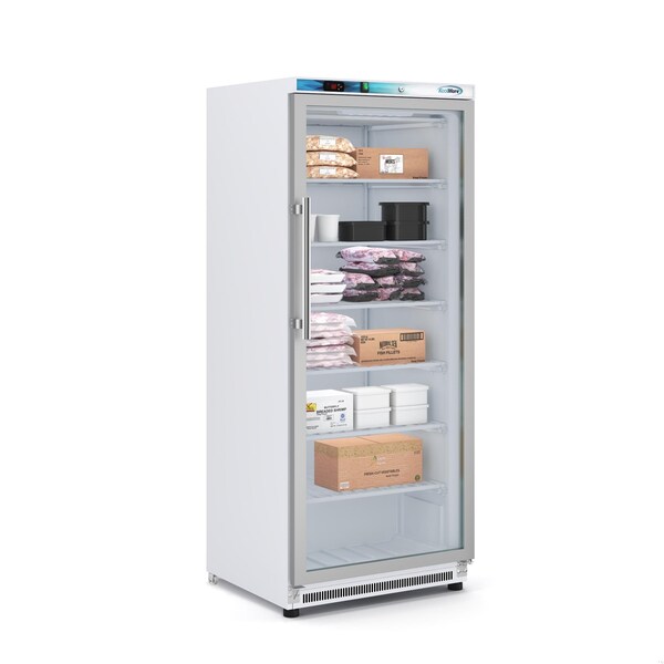 Koolmore 21 Cu. Ft. Commercial Freezer with Glass Door in White - Manual Defrost KM-FMD20WGD - KM-FMD20WGD