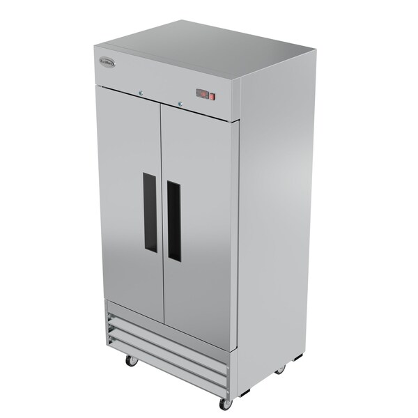 Koolmore 39 in. Commercial Stainless Steel 2-Door Reach-In Freezer, 35 cu. ft. - RIF-2D-SS35C