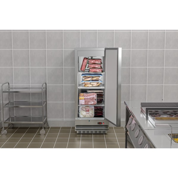 Koolmore 25 in. Commercial Stainless Steel 1-Door Reach-In Freezer, 12 cu. ft. - RIF-1D-SS12C
