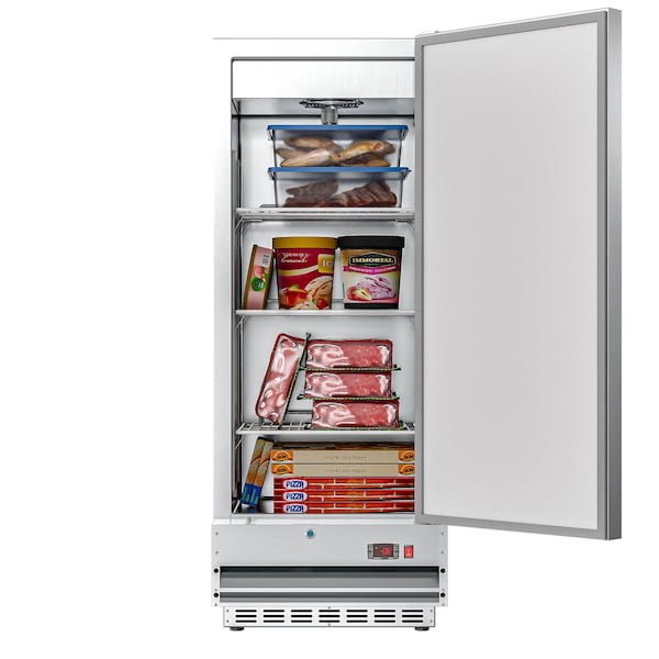 Koolmore 25 in. Commercial Stainless Steel 1-Door Reach-In Freezer, 12 cu. ft. - RIF-1D-SS12C
